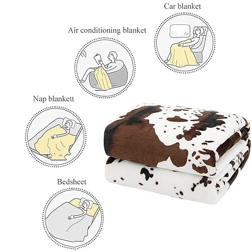 UKELER Leopard Throw Blanket 50''x60'', 480 GSM Double Sided Faux Fur Blankets and Throws for Bed Sofa Travel and Camping, Super Soft Cozy Fluffy Plush Blanket, Cheetah Print Blankets for All Seasons thumbnail 6