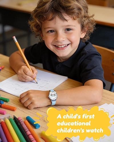 KDM Quartz Watch Gift for Kids: for Classroom Success & Independence - Educational Design with Large Numbers - Perfect First Communion or Year-End Gift 3-12 thumbnail 2