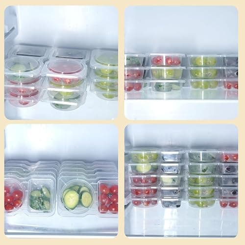 Hjdgklc 20 Pack Reusable Snack Containers with Lids, 2-Compartment Snack Containers with Lid, Perfect for Mini Sauce Boxes & Lunchable Snack Container for Kids Adults When Traveling or Going Out. (20) thumbnail 7