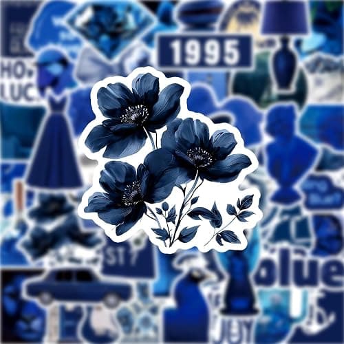 50Pcs Cute Blue Girl Stickers Waterproof Vinyl Y2K Blue Aesthetic Decals for Bike Water Bottles Laptop Bicycle Refrigerator Cup Luggage Computer Mobile Phone Skateboard Decor (Blue-1) thumbnail 4
