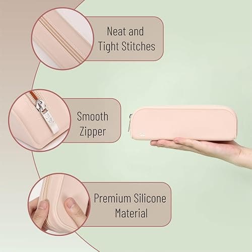 Mr. Pen- Silicone Pencil Case, Malibu Dune Color, Aesthetic Pencil Bag for Women, Makeup Pouch thumbnail 5