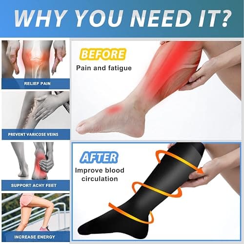 Compression socks white and black  thumbnail 2