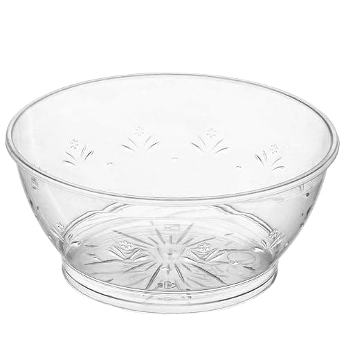 JoyServe Clear Mini Plastic Bowls - (Bulk 100 Pack) 6 Oz Disposable Premium Hard Plastic Dessert Bowls for Serving, Weddings, Catering, Parties, Salsa, Home or Event Party Supplies thumbnail 9