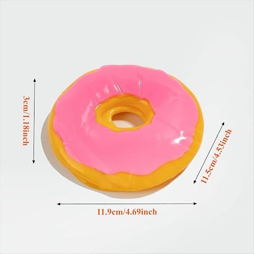 Taba Squishy Stress Balls for Adults, Large Donut (Jumbo) Sensory Toys for Kids, Squishy Fidget Toys, Prize Box Toys for Kids Classroom (Pink) thumbnail 3