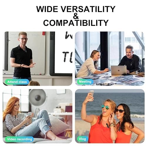 JUDKIOM 2 Pack Wireless Lavalier Microphone for iPhone, Professional Lapel Mics, Wireless Mic Plug-Play, Lapel Microphone for Video Recording Interview Vlog YouTube TikTok(for iPhone 14 and Below) thumbnail 5