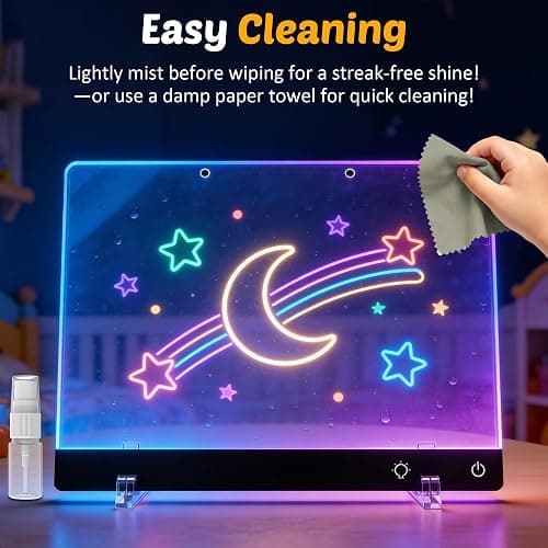 16'' Rechargeable LED Drawing Board for Kids | Arts and Crafts for Kids 4-6 | Cordless Drawing Pad Light Up Drawing Tablet for Girls Boys | Birthday Gifts for 4-8 Year Old Girls thumbnail 6