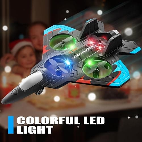 4DRC V32 Foam Remote Control Airplanes RC Planes for Kids Adults 8-16, RC Airplane Fighter Jet with Light, 360° Flip Fighter Jet Toys, Stunt Roll, Airplane Toy Gifts for Kids Boys thumbnail 2