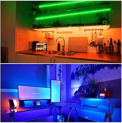 DAYBETTER Led Strip Lights 150ft, Color Changing Led Light Strip with Remote Control, RGB Strip Lighting Suitable for Home Decor, Living Room, Kitchen, Home Party Decoration, 12V (3 Rolls of 50ft) thumbnail 4