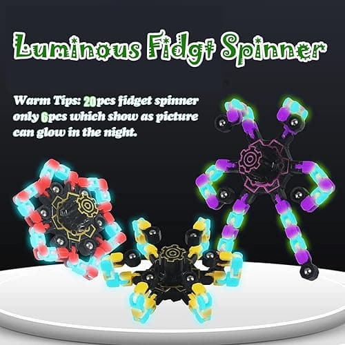 10 Pcs Transformable Fidget Spinner, Fidget Toys Bulk for Adults, Transformable Chain Robot Finger Toy DIY Deformation Robot Mechanical Spinners Stress Relief Fidget Toy for Teens Adults thumbnail 5
