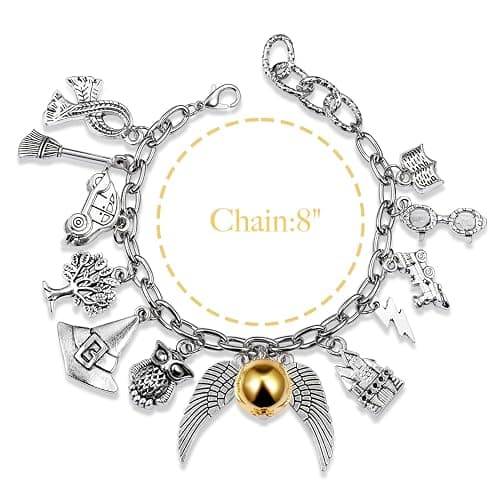 Fancy Space Wizard Charm Bracelet for Girls and Women - Adjustable Silver Magic Jewelry with Charms - Birthday Graduation Gifts for Daughter, Granddaughter, Niece, Classmate thumbnail 4