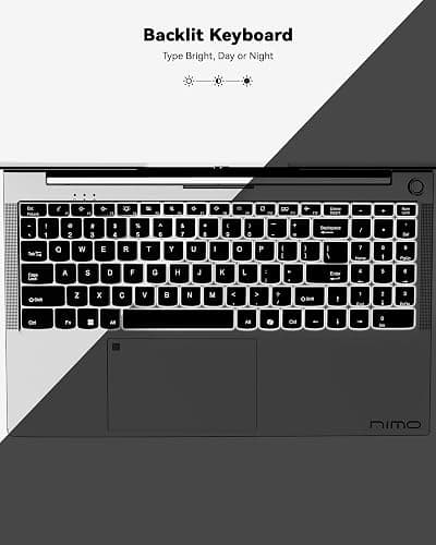 NIMO 15.6'' IPS FHD-Laptop, 16GB RAM 1TB SSD AMD Ryzen 5(Beat i5-1135G7, 4 Cores Up to 3.7GHz) Student Computer with 65W Type-C, 2 Years Warranty, Fingerprint, Backlit Keyboard, BT5.2, Numpad thumbnail 3