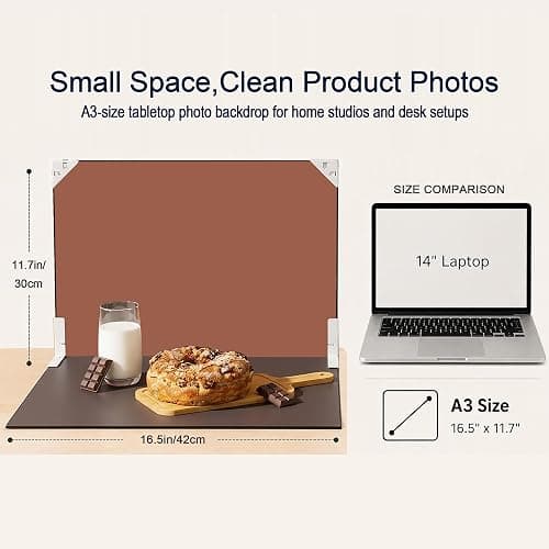 Yoocheese Photo Backdrop for Product Photography, 16.5×11.7in Compact Kit | Tabletop photography for food, jewelry and small products. Designed for UGC creators, online sellers and small businesses. thumbnail 6