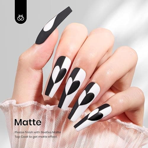 Beetles White Gel Polish Set, 2Pcs 15ml White Color Gel | Soak Off UV Light Cure for French Nail Manicure Salon DIY Gifts for Women thumbnail 3