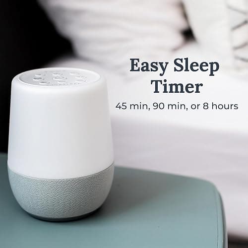 Yogasleep Duet White Noise Sound Machine & Night Light, 30 Natural Sounds,Bluetooth-Wireless Speaker for Travel,Office Privacy,Concentration,Sleep Aid for Adults & Baby, Registry & Nursery Gift,White thumbnail 5