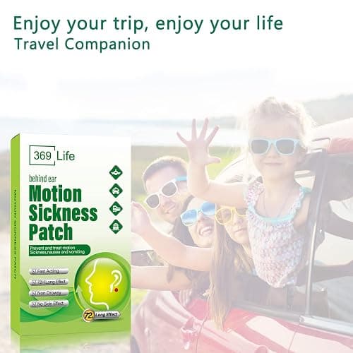 369 Life Motion Sickness Patches for Car and Boat Rides, Ships, Cruise and Airplane & Other Forms of Transport - Travel Essentials, for Adults and Kids (24 Count) thumbnail 6