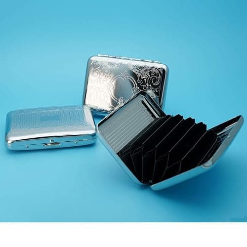 BOHONG RFID Blocking Credit Card Holder for Men Women - Stylish Travel Wallet - Best protection for Bank Debit, ID, ATM, Cards against Scanning Criminals (Color1) thumbnail 5
