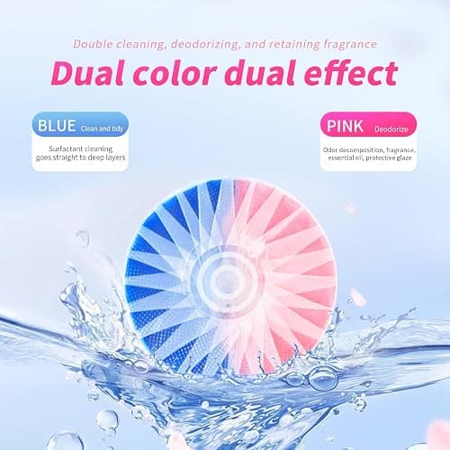 LmliveSKT Automatic Toilet Bowl Cleaner Tablets, 30-Pack Long-Lasting Toilet Tank Cleaner for Bathroom, Blue Water Freshener, Prevents Stains & Odor, Safe for All Toilets (30, Blue and Pink) thumbnail 4