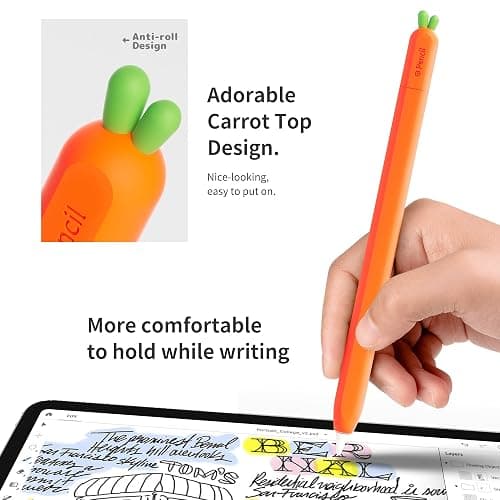 Silicone carrot apple pen case thumbnail 4