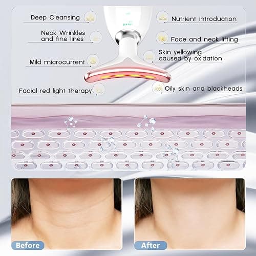 7 in 1 Face Massager Tool, Red Light Therapy for Face and Neck, Red Light Therapy Wand, Face Neck Sculpting Tool for Skin Care thumbnail 4