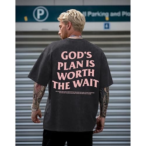 Wrenpies Christian Faith Shirts for Men Jesus God Bible Verse Inspirational Religious Graphic Tees Acid Wash Vintage Tshirt thumbnail 6