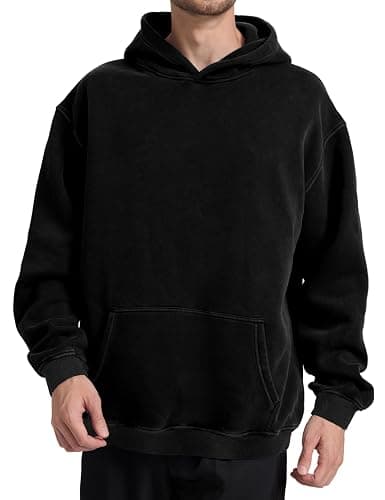 Dnzzs Acid Wash Hoodie Super Soft Sweatshirt for Mens Pullover Oversized Men's Fashion Hoodies & Sweatshirts Vintage Tops thumbnail 2