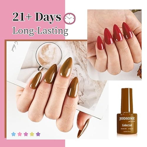 JODSONE 36 PCS Gel Nail Polish Set-32 Colors Gel Nail Polish Set Same Color Same Bottle No Wipe Base Top Matte Glitter Coat Professional Choice Salon Gifts thumbnail 7