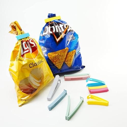 Yarall 32 PCS Plastic Chip Clips for Food Packages, Curved Design Sealing Bag Clips for Food, Kitchen and Home, 2 Sizes(4.3inch x 20, 3.1inch x 12) thumbnail 5