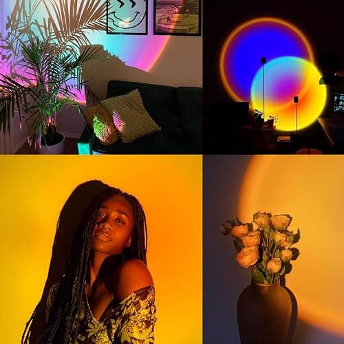Spacenight Sunset Lamp Projector Multi-Color Multi-Mode, Dimmable, Timing, Music Rhythm, Sunset Background Wonderful Visual Impact, USB Plug and Play (Remote & APP) thumbnail 7