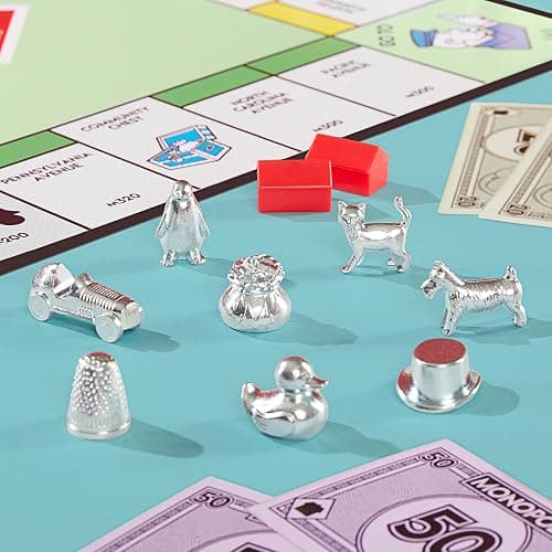 Monopoly Board Game | Classic Game with Storage Tray and Larger Tokens | Ages 8+ | 2 to 6 Players | Family Games for Kids and Adults | Kids thumbnail 3