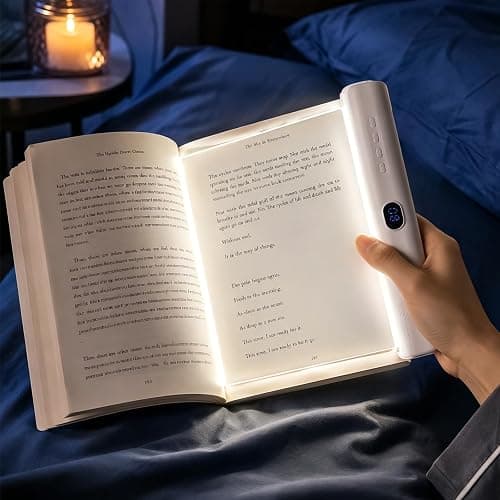 DEYOT LED Book Light and Night Light 2 in 1, 3 Color Temperatures & Stepless Dimming, USB Rechargeable Reading Light with Timer for Night Reading, Bookish Gifts for Book Lovers - Image 1