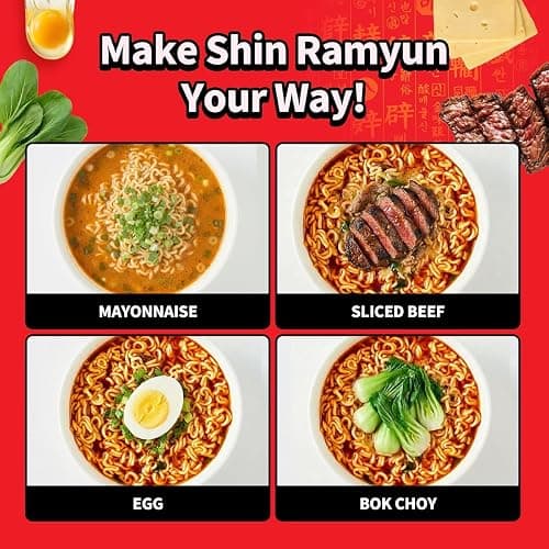 Nongshim Shin Ramyun Cup of Noodles, Spicy Signature Korean Instant Ramyun, Rich Beef Flavored Broth, Quick and Easy, Microwaveable Cup, 2.64 oz (Pack of 6) thumbnail 9