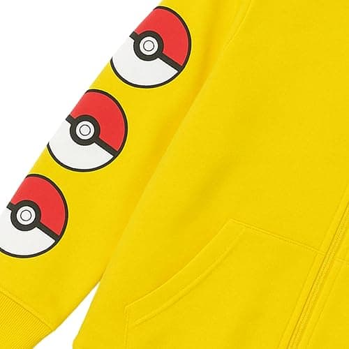 Mad Engine Pokémon Pikachu Costume Hoodie with 3D Ears, Long Sleeve Hooded Sweatshirt, Boys 6-16 thumbnail 8