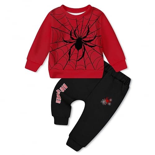 SOLOYEE Toddler Baby Boy Clothes Fall Winter Outfit 2Pcs Sweatsuit 1-5T | Toddler Outfits for Boys Long Sleeve Sweatshirt Pullover Tops + Sweatpants Sweatsuit, Fall Winter Clothes for Toddler Boys - Image 1