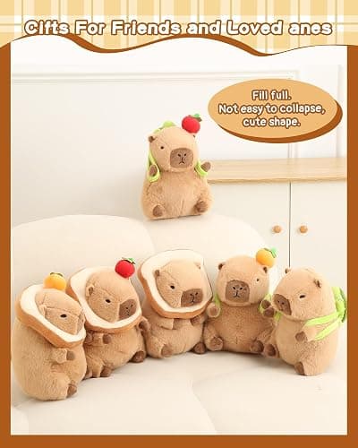 Bestsea Cute Capybara Plush Soft Capybara Plushie Pillow with Kawaii Capybara Stuffed Animals Toy for Kids Girls Adults Birthday Gifts and Home Decor 12 inch (Kawaii Capybara Plush) thumbnail 7