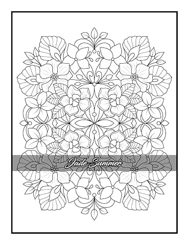 100 Flowers: An Adult Coloring Book with Bouquets, Wreaths, Swirls, Patterns, Decorations, Inspirational Designs, and Much More! thumbnail 22