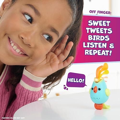 Fingerlings Sweet Tweets Interactive Bird – Record & Play Secret Messages, Includes 40+ Sounds & Reactions – Lionel (Blue) thumbnail 3