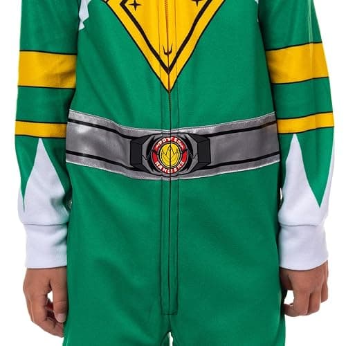 INTIMO Mighty Morphin Power Rangers One Piece Hooded Sleep Pajama For Kids thumbnail 3