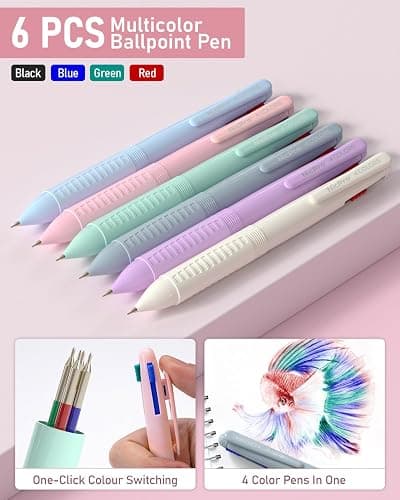 Nicpro 78 PCS Aesthetic School Supplies with Cute Pen Case, 12 Pastel Highlighters, 12 Color & Black Ink Gel Pens, 10 Mechanical Pencils 0.5, 0.7, 0.9, 2.0 mm, 6 Multicolor Pen for Student Stationary thumbnail 6