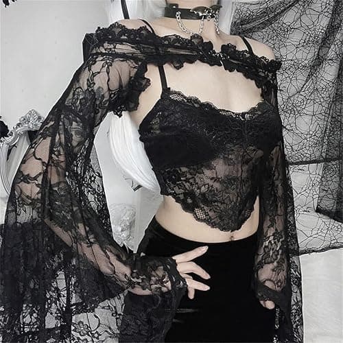 Punk Shrug for Women or Teen Girls Gothic Goth Crop Top thumbnail 4