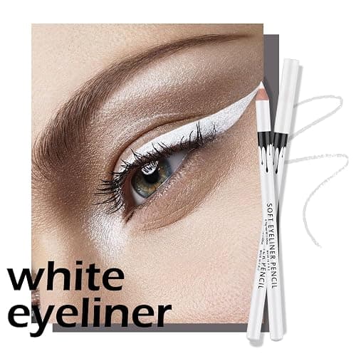 FREEORR 12 Packs Professional Highlighter Eye Liner Pen, White Eyeliner Pencil, Waterproof Long Lasting Eye Brighten thumbnail 2