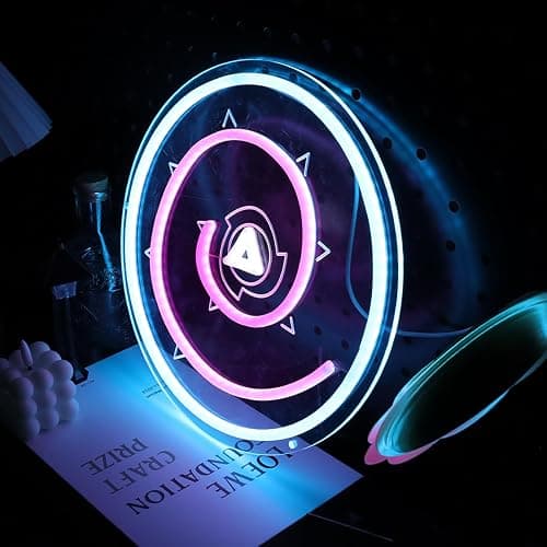 Steven Rose Shield Neon Signs for Wall Decor, 11.8 * 11.8 IN, Dimmable Rose Gem Shield Neon Lights for Bedroom Decor,Crystal Gems LED Lights for Bithday Gifts, Man Cave and Best Gifts for Fans thumbnail 2