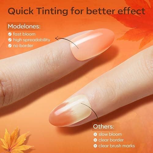 modelones Blooming Gel Nail Polish, 15 ml Clear Nail Art Accessories Stuff for Spreading Effects, Floral Print, Marble, Watercolor Design thumbnail 4