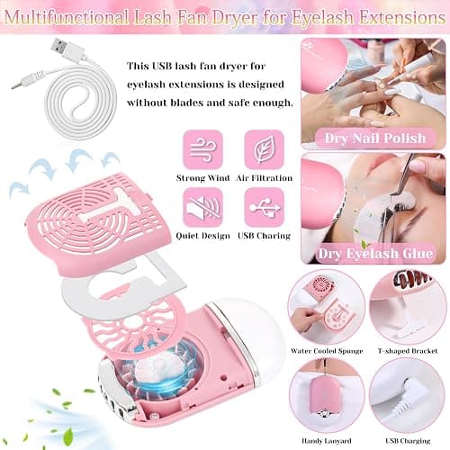 Lashes Kit for Eyelash Extension Beginners 470PCS Professional Lash Mannequin Head Practice Kit with Everything Lash Glue Lash Shampoo Lash Fan, Lash Extension Supplies for Practice Training thumbnail 4
