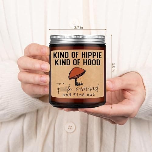 “Kind of hippie kind of hood” lavender candle thumbnail 4