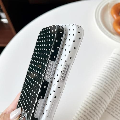 SmoBea for iPhone 17 Case Cute Polka Dot Phone, Beautiful and Stylish, Soft and Slim TPU Shockproof Protective Case for Women Girls,White thumbnail 7