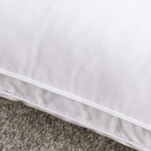 puredown® Goose Feather Down Pillows, Soft Gusseted Bed Pillows for Sleeping with 100% Cotton Shell, Set of 2, King Size thumbnail 5