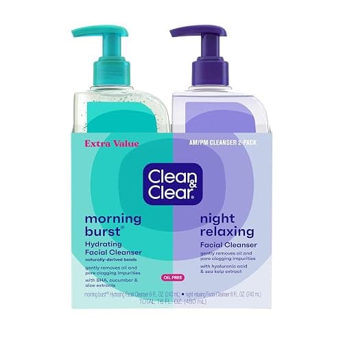 clean & clear - dual morning/night facial cleanser  - Image 1