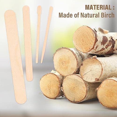 EWVVSS 4 Style 500 Pcs Waxing Sticks Assorted Wax Applicator Sticks For Body Legs Face With Small Medium Large Sizes Wood Popsicle Sticks For Waxing Or Wood Craft Sticks thumbnail 6