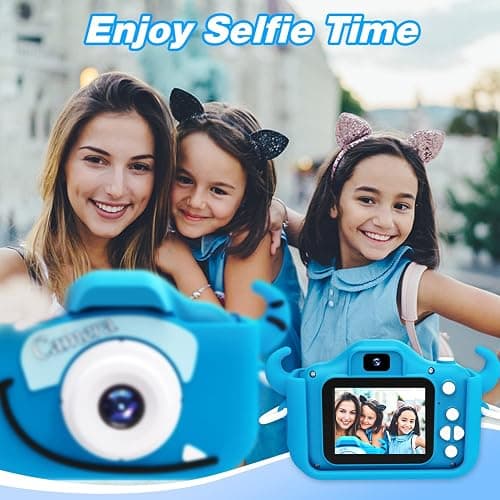 Goopow Kids Camera Toys for 3-8 Year Old Girls Boys,Children Digital Video Camcorder Camera with Cartoon Soft Cover, Best Chritmas Birthday Festival Gift for Kids - 32G SD Card Included thumbnail 4