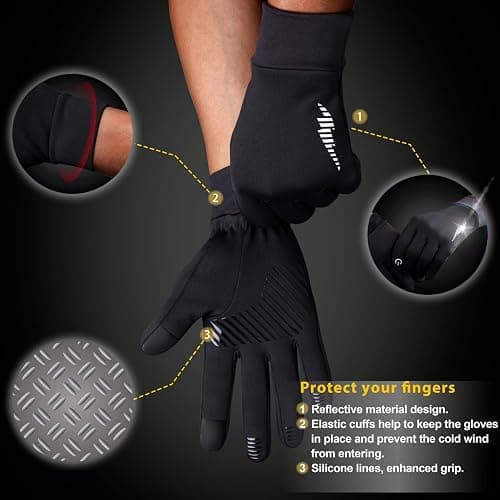 SIMARI Winter Gloves Women Men Ski Snow Gloves Liner Thermal Warm Touch Screen, Suit for Running, Cycling, Biking, Hiking, Driving, Walking, Typing, Freezer Work, Sports, Soccer, Shooting, Gaming 102 thumbnail 3